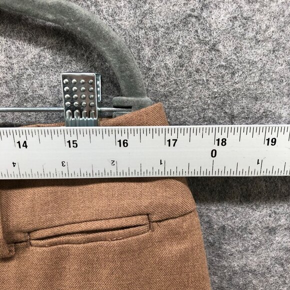 Loft Julie Trouser Dress Pants Womens 8 Tan Camel Wide Leg Twill Fall Winter - Picture 5 of 10